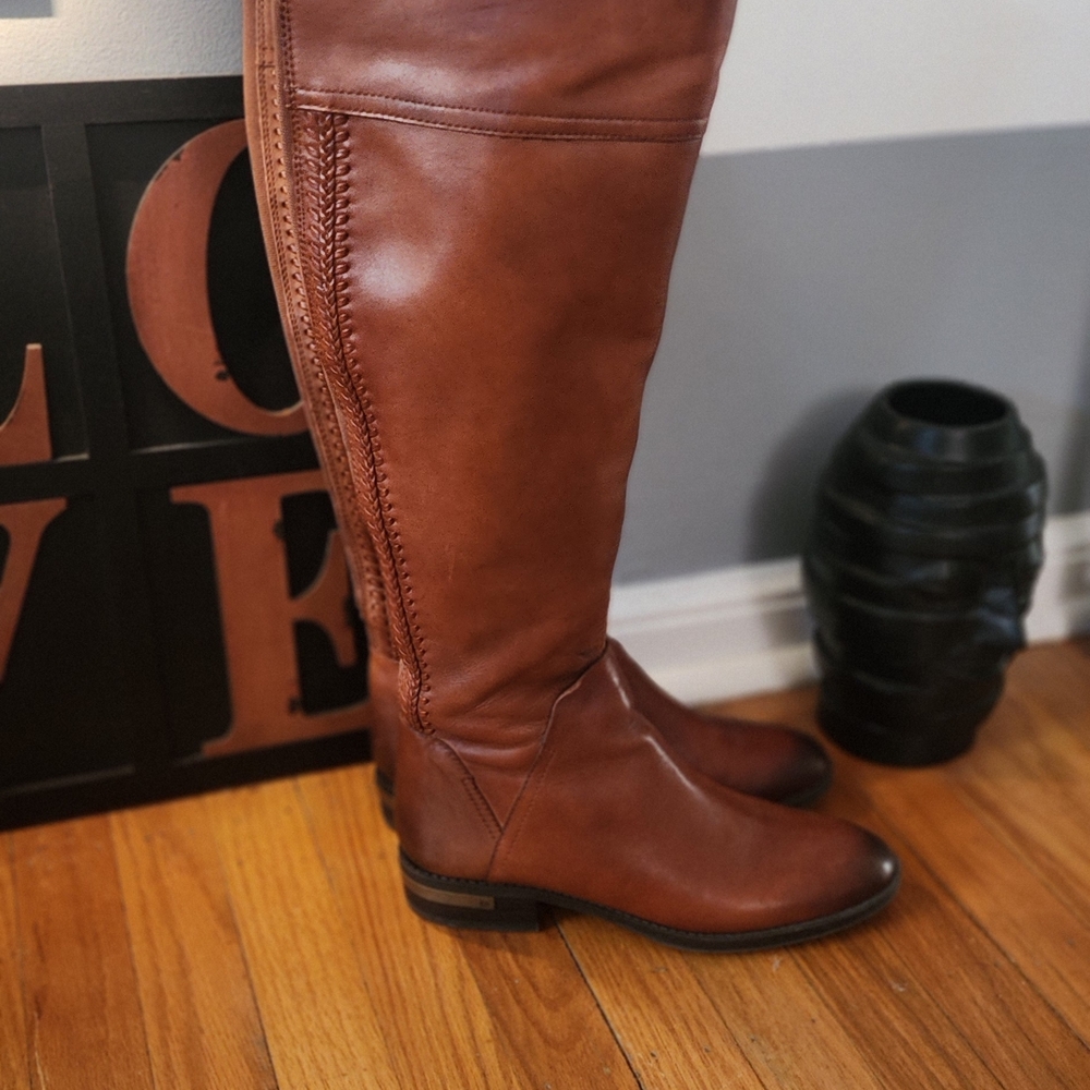 Vince Camuto Tan Over the Knee Boots